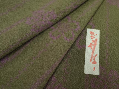 平和屋着物●世界的人形師 辻村寿三郎 ジュサブロー 小紋 舞花文 正絹 逸品 AABF5121cs