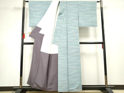 平和屋着物●上質な小紋 霞文 暈し染め 正絹 逸品 AABF5126cs