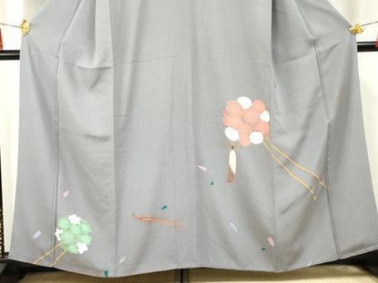 平和屋着物●世界的人形師　辻村寿三郎　ジュサブロー　訪問着　花簪　金彩　正絹　逸品　AABF5130cs