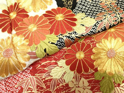 平和屋着物●豪華振袖 絞り 吉祥草花文 金彩 正絹 逸品 AABF5137cs