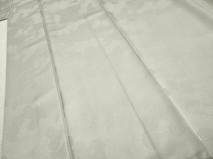平和屋着物●お召 草花地紋 霞色 小田急百貨店扱い 正絹 逸品 AABF5141cs