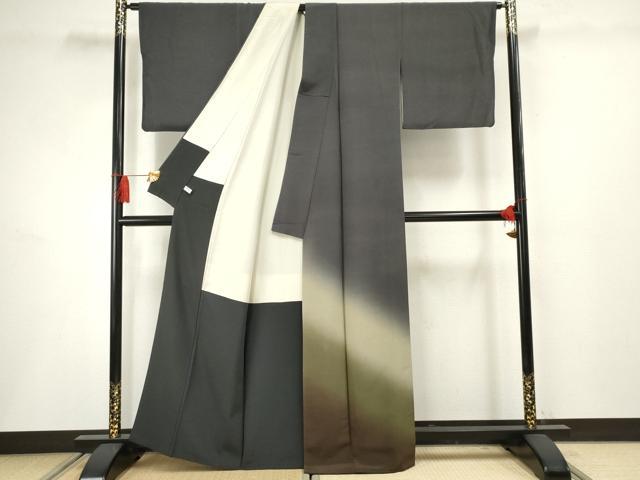 平和屋着物●京都の名門ブランド 銀花仙 色留袖訪問着 霞文 正絹 逸品 AABF5142cs