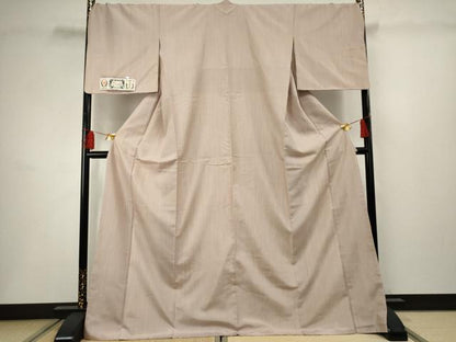 平和屋着物●結城紬 色無地 虹色 証紙付き ロング丈 正絹 逸品 AABF5151cs