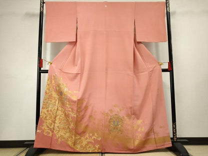 平和屋着物●金彩友禅 卓越技能者・名工・和田光正 色留袖 螺鈿 更紗花唐草文 暈し染め 金彩 正絹 逸品 AABF5153cs