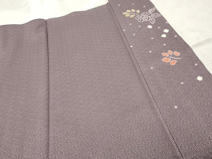 平和屋着物●訪問着 絞り 草花文 正絹 逸品 AABF5156cs