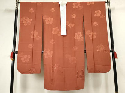 平和屋着物●振袖用長襦袢 無双仕立て 舞花地紋 金彩 半衿刺繍 正絹 逸品 AABF5158cs