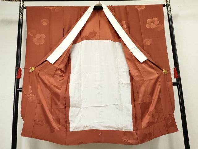 平和屋着物●振袖用長襦袢 無双仕立て 舞花地紋 金彩 半衿刺繍 正絹 逸品 AABF5158cs