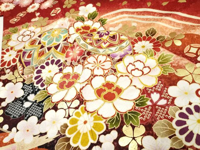 平和屋着物●豪華振袖 駒刺繍 花毬文 暈し染め 金彩 正絹 逸品 AABF5159cs