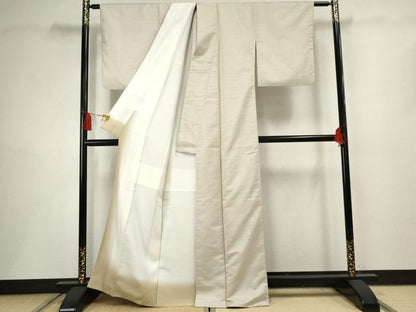 平和屋着物●紅花紬 米沢 横段文 正絹 逸品 AABF5161cs