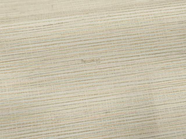 平和屋着物●紅花紬 米沢 横段文 正絹 逸品 AABF5161cs