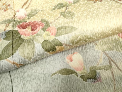 平和屋着物●訪問着 手描き 総絞り 枝花文 暈し染め 正絹 逸品 AABF5164cs