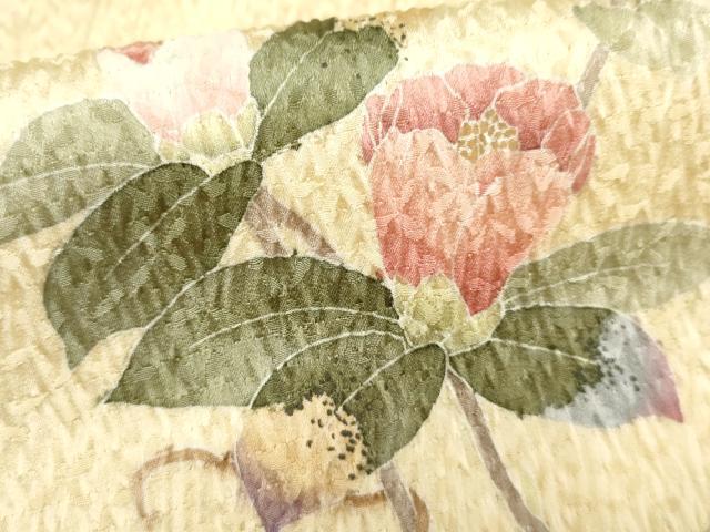 平和屋着物●訪問着 手描き 総絞り 枝花文 暈し染め 正絹 逸品 AABF5164cs