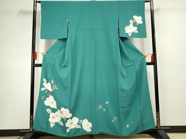 平和屋着物●訪問着 駒刺繍 草花文 正絹 逸品 AABF5167cs