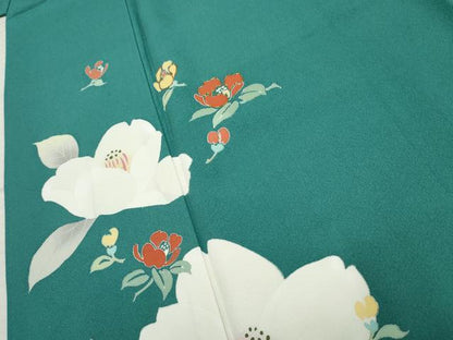 平和屋着物●訪問着 駒刺繍 草花文 正絹 逸品 AABF5167cs