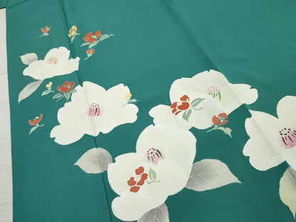 平和屋着物●訪問着 駒刺繍 草花文 正絹 逸品 AABF5167cs