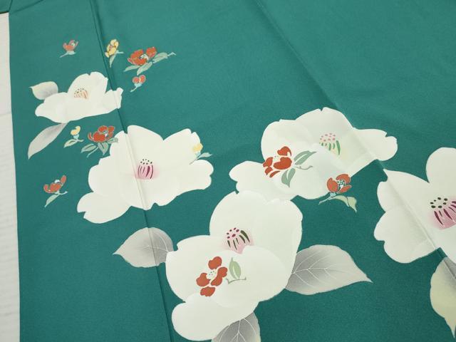 平和屋着物●訪問着 駒刺繍 草花文 正絹 逸品 AABF5167cs