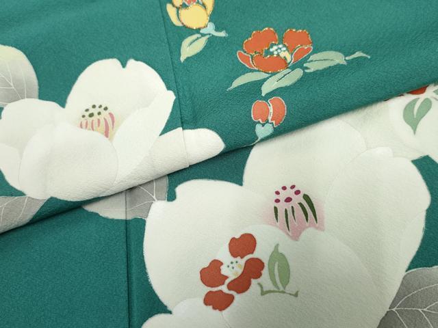 平和屋着物●訪問着 駒刺繍 草花文 正絹 逸品 AABF5167cs