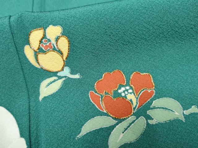 平和屋着物●訪問着 駒刺繍 草花文 正絹 逸品 AABF5167cs
