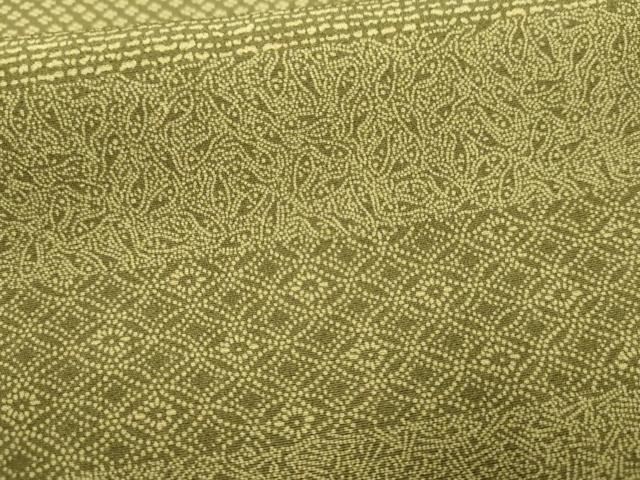 平和屋着物●伝統工芸師 服部光擴 江戸小紋 百柄 吉祥横段文 正絹 逸品 未使用 AABF5169cs