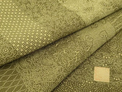 平和屋着物●伝統工芸師 服部光擴 江戸小紋 百柄 吉祥横段文 正絹 逸品 未使用 AABF5169cs