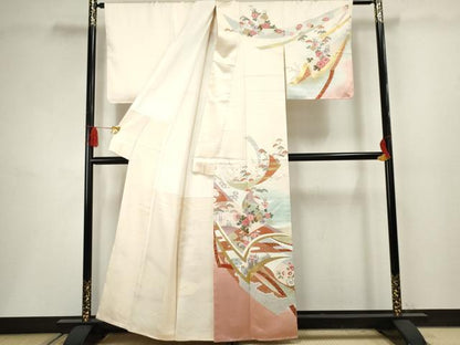 平和屋着物●訪問着 作家物 蔓帯吉祥花文 暈し染め 金彩 正絹 逸品 未使用 AABF5170cs