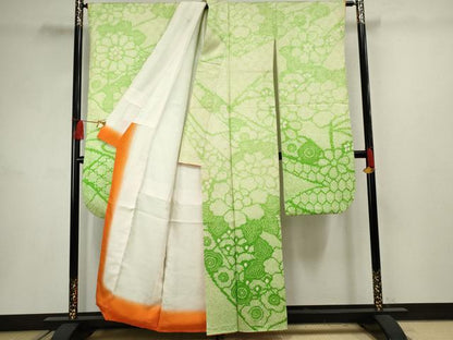平和屋着物●豪華振袖 総絞り 松竹梅文 暈し染め 正絹 逸品 AABF5176cs