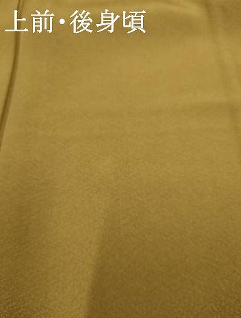 平和屋着物●本草木染作家 圓啓 色無地 黄橡色 正絹 逸品 AABF5181cs