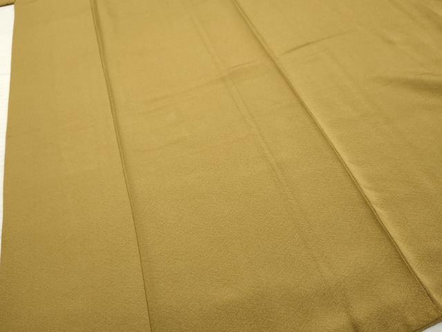 平和屋着物●本草木染作家 圓啓 色無地 黄橡色 正絹 逸品 AABF5181cs