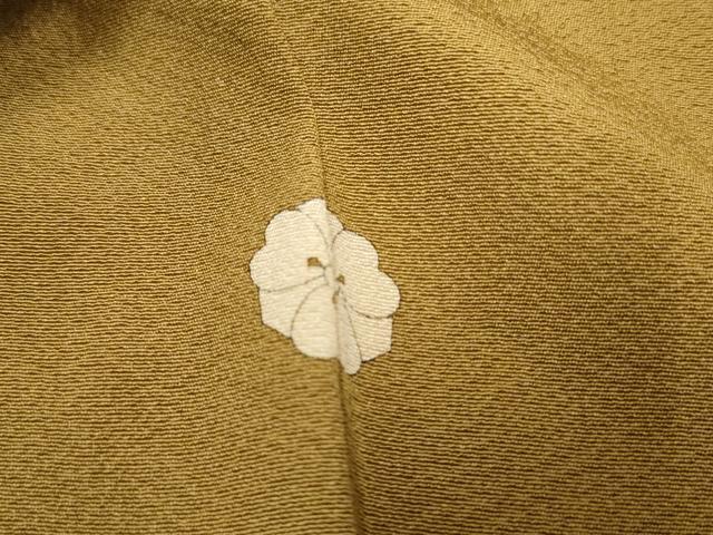 平和屋着物●本草木染作家 圓啓 色無地 黄橡色 正絹 逸品 AABF5181cs