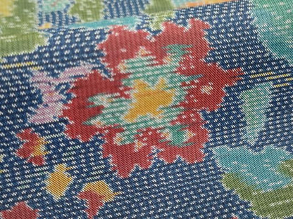 平和屋着物●本場大島紬 更紗枝花文 正絹 逸品 未使用 AABF5191cs