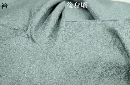 平和屋着物●上質な色無地 紋意匠 秘色色 正絹 逸品 未使用 AABF5193cs