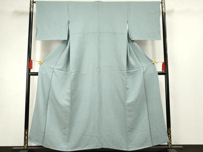 平和屋着物●上質な色無地 紋意匠 秘色色 正絹 逸品 未使用 AABF5193cs