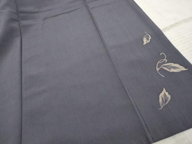 平和屋着物●訪問着 紬地 ろうけつ染め 葡萄唐草文 正絹 逸品 AABF5195cs