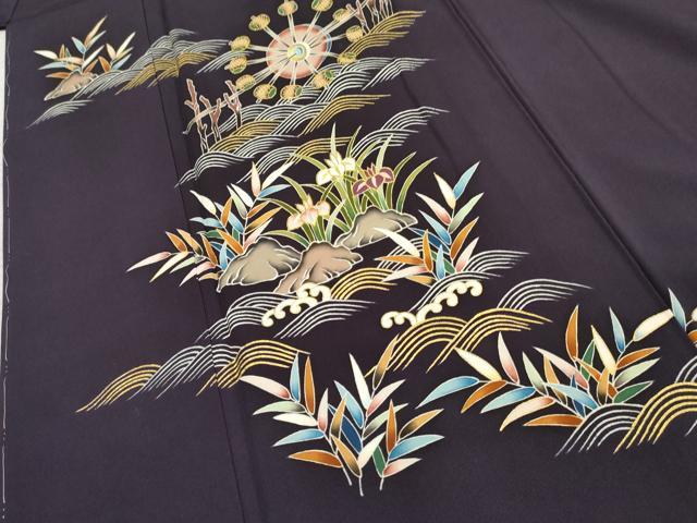 平和屋着物●訪問着 友禅 槌車文 金糸 金彩 正絹 逸品 未使用 AABF5199cs