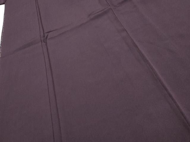 平和屋着物●上質な色無地 深紫色 正絹 逸品 未使用 AABF5202cs