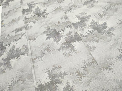 平和屋着物●本場大島紬 白大島 一元7マルキ 総絣 葉尽くし 正絹 逸品 AABF5204cs