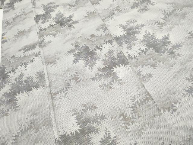 平和屋着物●本場大島紬 白大島 一元7マルキ 総絣 葉尽くし 正絹 逸品 AABF5204cs