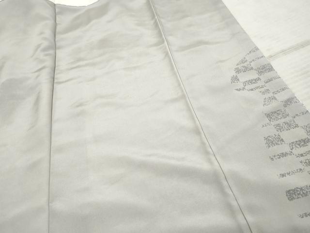平和屋着物●訪問着 紬地 変わり横段文 正絹 逸品 AABF5205cs
