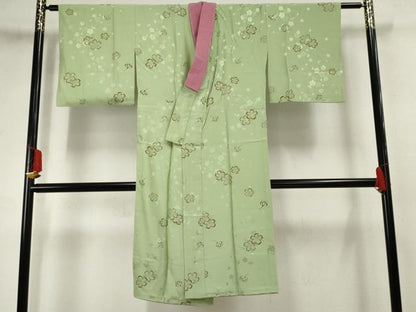 平和屋着物●長襦袢 無双仕立て 舞花文 金彩 正絹 逸品 AABF5206cs