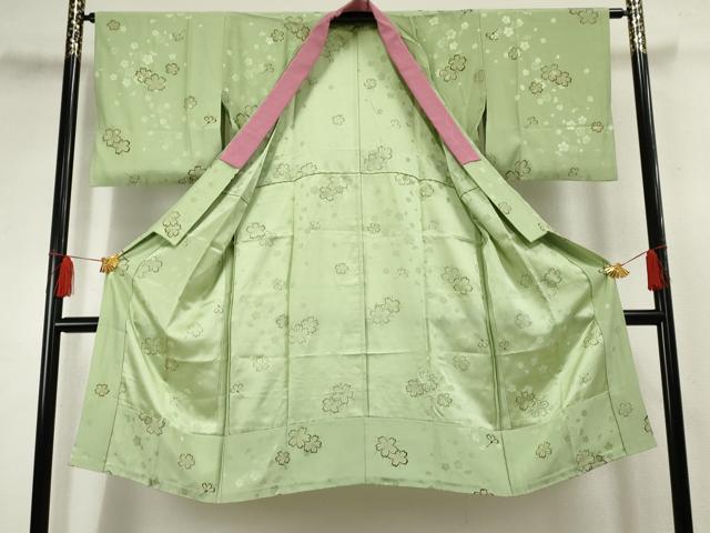 平和屋着物●長襦袢 無双仕立て 舞花文 金彩 正絹 逸品 AABF5206cs