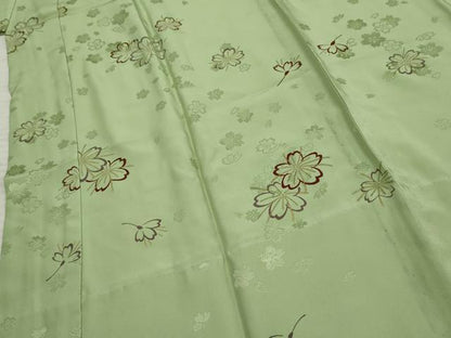 平和屋着物●長襦袢 無双仕立て 舞花文 金彩 正絹 逸品 AABF5206cs
