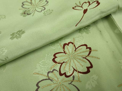 平和屋着物●長襦袢 無双仕立て 舞花文 金彩 正絹 逸品 AABF5206cs