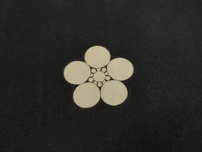 平和屋着物∞男性 羽織 黒紋付 正絹 逸品 AABF5207cs