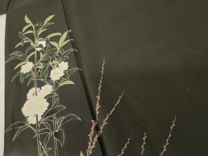 平和屋着物●訪問着 草花文 暈し染め 金彩 正絹 逸品 AABF5209cs