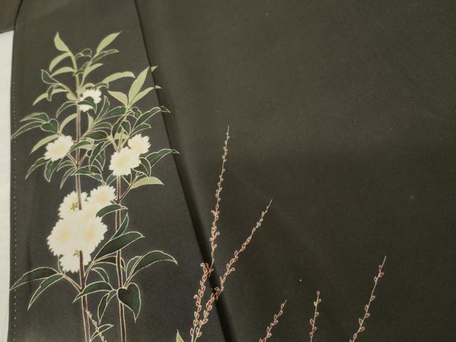平和屋着物●訪問着 草花文 暈し染め 金彩 正絹 逸品 AABF5209cs