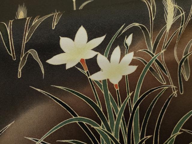平和屋着物●訪問着 草花文 暈し染め 金彩 正絹 逸品 AABF5209cs