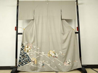 平和屋着物●豪華色留袖 作家物 貝合わせ吉祥花文 金彩 正絹 逸品 AABF5214cs