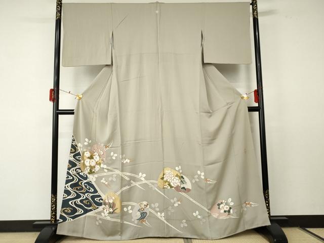 平和屋着物●豪華色留袖 作家物 貝合わせ吉祥花文 金彩 正絹 逸品 AABF5214cs