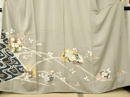 平和屋着物●豪華色留袖 作家物 貝合わせ吉祥花文 金彩 正絹 逸品 AABF5214cs