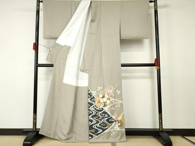 平和屋着物●豪華色留袖 作家物 貝合わせ吉祥花文 金彩 正絹 逸品 AABF5214cs
